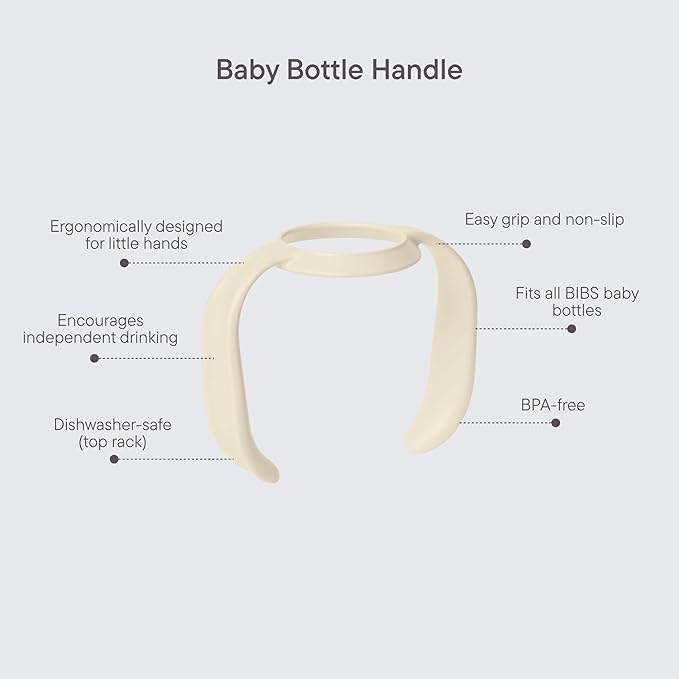 Bibs | Baby Bottle Handle | Easy & Comfortable Grip | Non-Slip Surface | BPA-Free | Dishwasher Safe | BIBS Baby Bottle Accessories | Sage