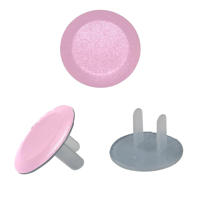 Pure Pink Color Outlet Covers Baby Proofing Safe & Secure Electric Plug Protectors | Sturdy Childproof Socket Covers for Home & Office | Easy Installation | Protect Toddlers & Babies