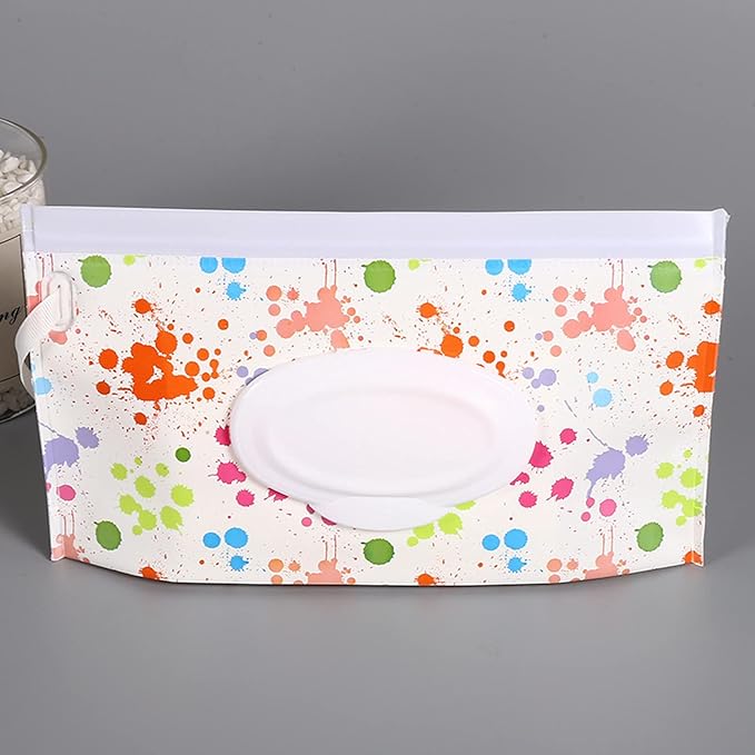 Baby Wipes Dispenser, 4 Pack Reusable Baby Wipe Holder Box, Refillable Baby Wipes Container Travel Wet Wipes Case with Reusable Wipes Pouch for Home