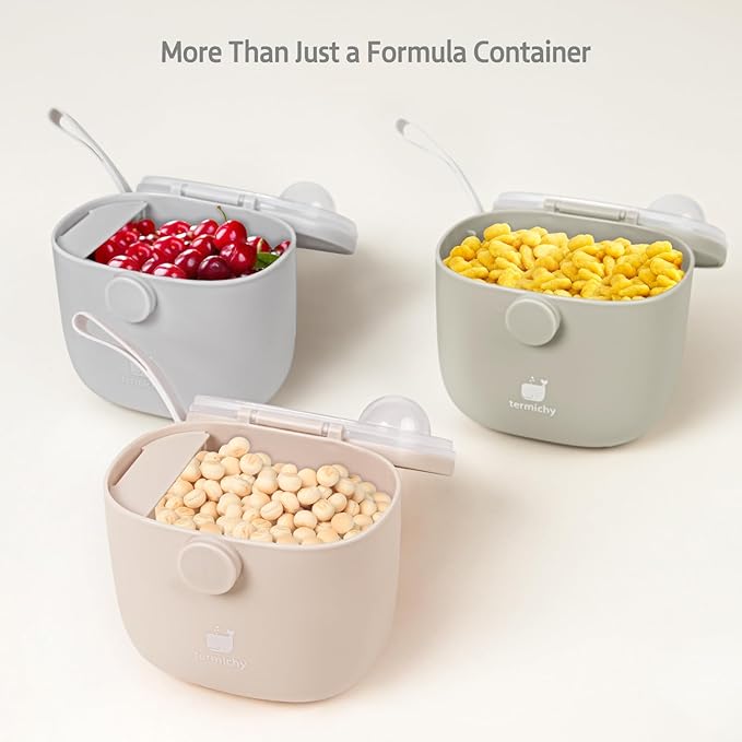 Termichy Baby Formula Dispenser, Portable Milk Powder Dispenser Container with Carry Handle and Scoop for Travel Outdoor Activities with Baby Infant, 8.8OZ, 0.55LB, 250g, 500ml