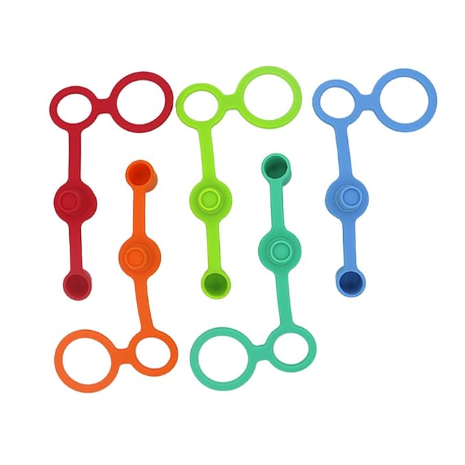Colorful Water Bottle Spout Adapter for Kids No-Spill Silicone Water Bottle Spout Adapter Leak-Proof Food Tops