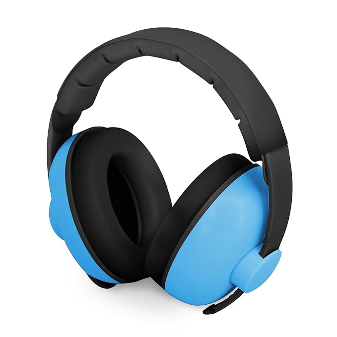 Baby Headphones for Noise Protection - Infant Ear Muffs Noise Protection - Toddler Noise Cancelling Headphones - Baby Ear Protection for 0 to 36 Months, Adjustable - Blue