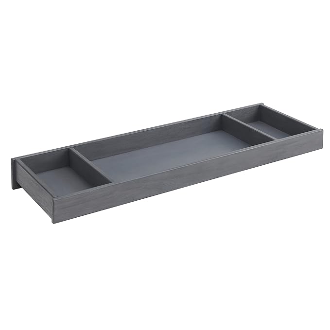 Soho Baby 49065570 Ellison Premium Changing Topper for 6-Drawer Dresser, Wire Brush Ash Gray Finish