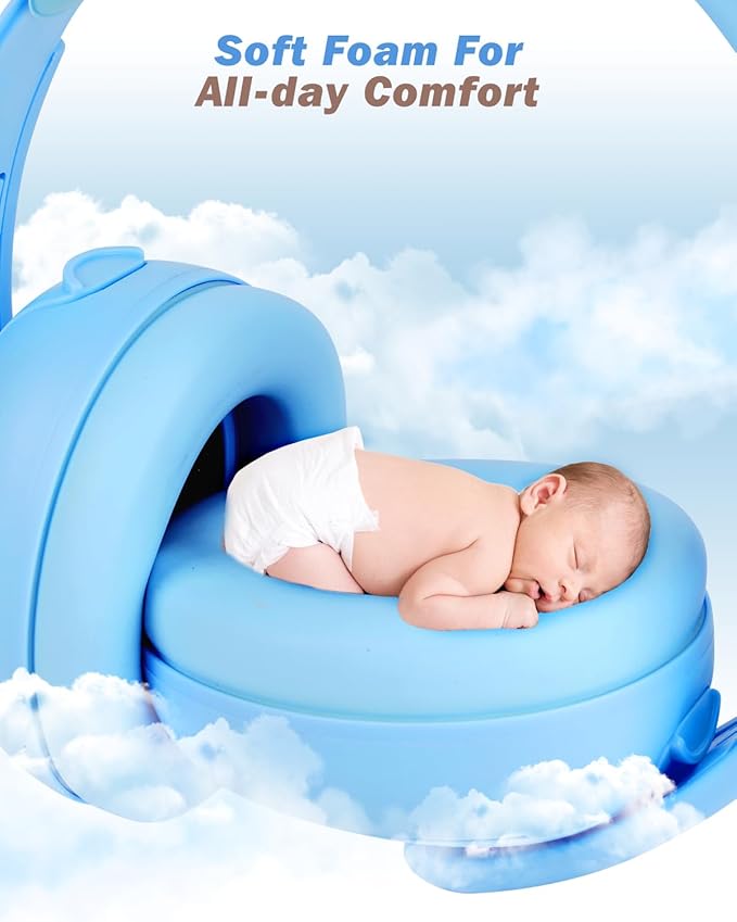 [2-in-1] Baby Ear Muffs Noise Protection - [Two Modes] Baby Headphones for Noise Cancelling Headphones- Infant Headphones Noise Cancelling - Ear Protection for 3 Months to 4 Years