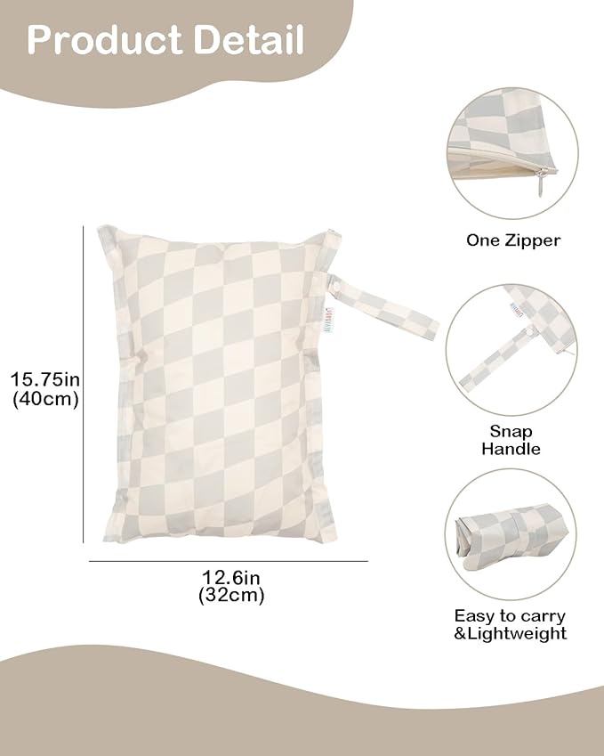ALVA Waterproof Leakproof Wet Dry Bag 2-Pack | Reusable for Swim, Baby Clothes, Diapers & Travel 2LK03