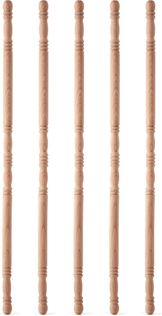 DoubleFill 5 Pack Beechwood Corner Guards for Wall Unfinished DIY Corner Protector 39-1/2'' x 1'' Solid Wood Edges Protect Trim for Paintable Stainable, Customize to Match Wall, Easy Installation