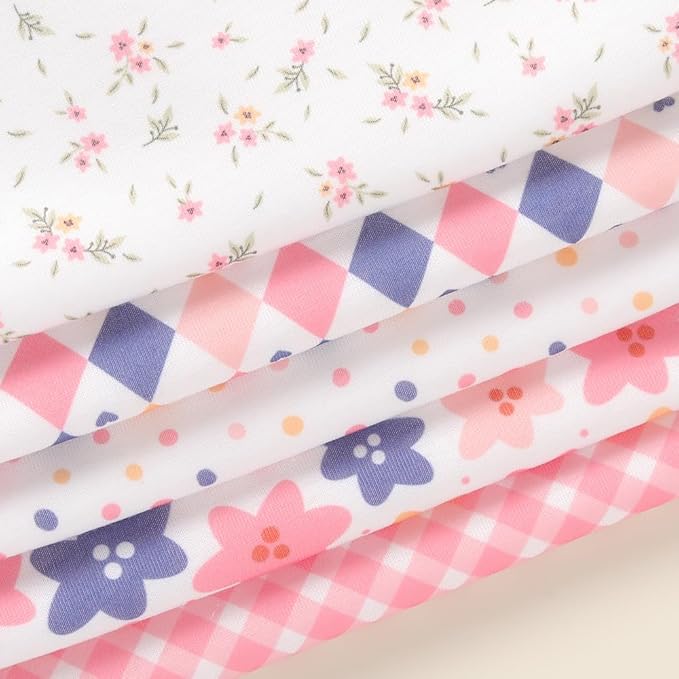 sleepyturtle Pack of 5,Baby Burp Cloths,Soft and Absorbent,Unisex,Easy to Use