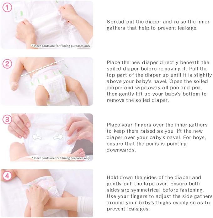 Merries Baby Diapers Size Medium, 2 PKS of 52+2 Count (108 Count), Ultra-Soft, Breathable, Parallel Import Product, Made in Japan