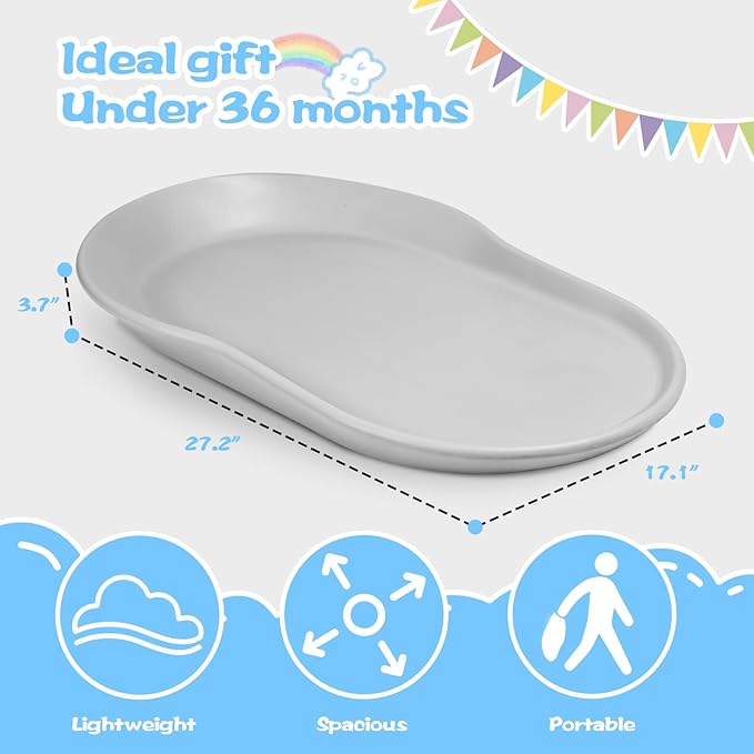 TOSGN Baby Changing Pad, Waterproof & Non-Slip Easy to Clean, Soft and Warm Foam Material Portable Changing Pad, Slight Incline Collects Liquid