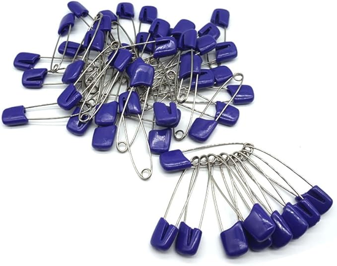 Baby Safety Pins Secure Clips for Fastening Baby Clothes Diaper Napkins 50pcs 60PCS 30PCS (Purple, 50 pcs)