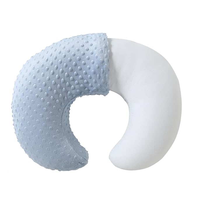 Nursing Pillow Cover, Breastfeeding Pillow Slipcover Snugly Fits for Nursing Pillow for Baby Boys and Girls, Premium Quality Microfiber, Ultra Soft Comfortable (Blue)