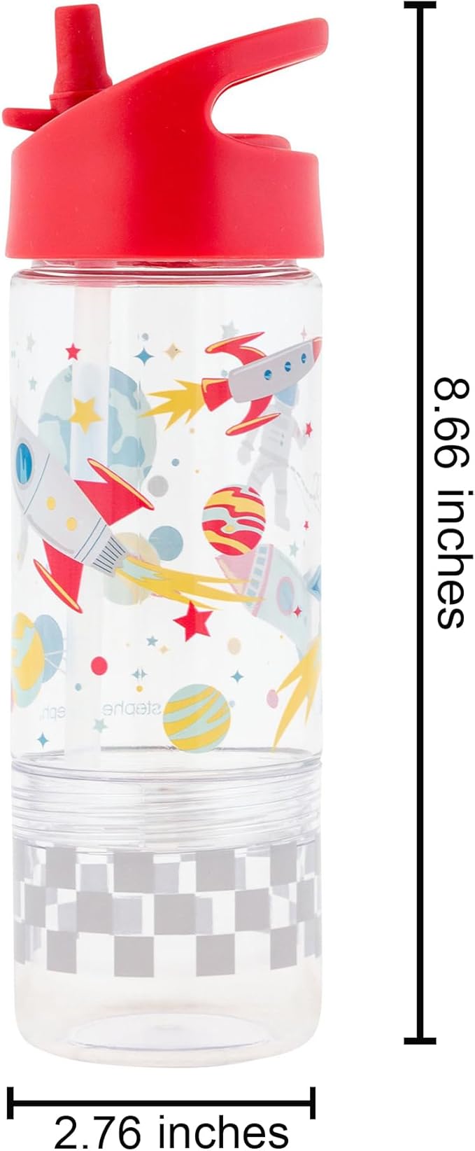 Stephen Joseph FLIP TOP BOTTLES W/SNACK CONTAINER - SPACE, os (SJ1153)