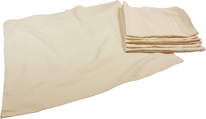 OsoCozy Unbleached Birdseye Flat Cloth Diapers (6 Pack) - 27 x 27 Inches, One-Layer Flat Cloth Baby Nappies Made of Soft, Durable 100% Birdseye Weave Cotton…