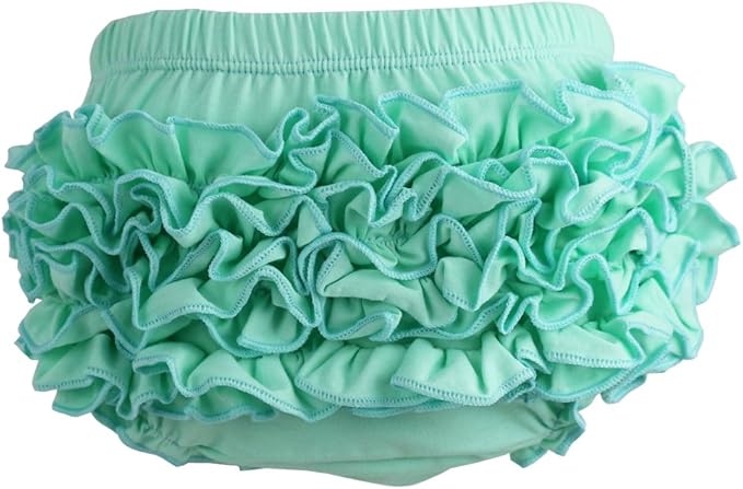 Wennikids Baby Girl's Cotton Shorts and Diaper Cover Bloomers Small Aqua
