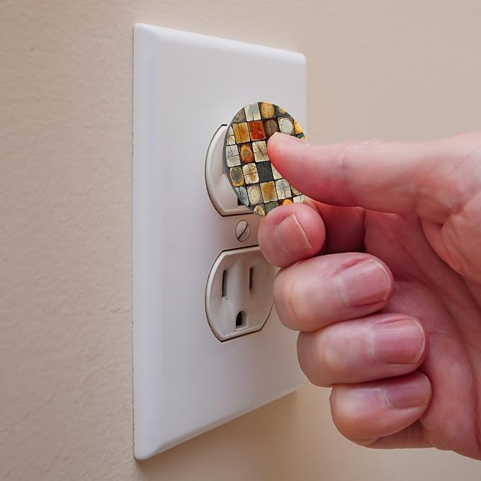 Baby Safety Outlet Plug Electrical Socket Covers, Various Wooden (2)