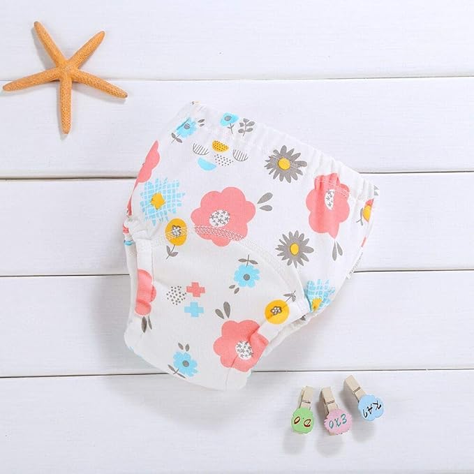 4 Pack Baby Toddler Reusable Toilet Pee Potty Training Pants Cloth Diapers Underwear