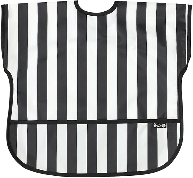 Plie Short Sleeve Waterproof Bib for Toddlers – Easy Clean Feeding Apron for Mealtime, Daycare, Self-Feeding, Lightweight