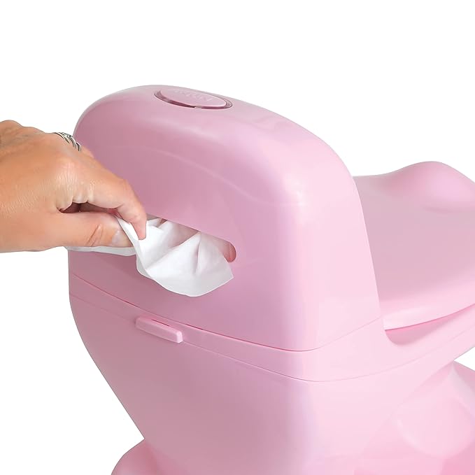 Nuby My Real Potty Training Toilet with Life-Like Flush Button and Sound - 18+ Months - Pink