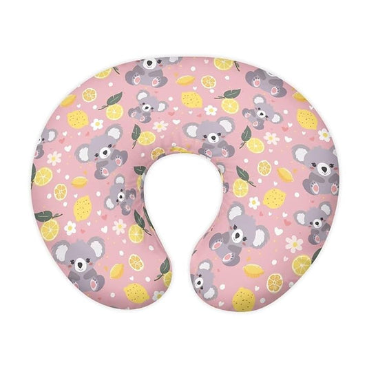 Koala and Lemon Nursing Pillow Cover Stretchy Removable Nursing Covers for Breastfeeding Pillows Ultra Soft Newborn Feeding Pillow Cover Easy to Use and Dustptoof
