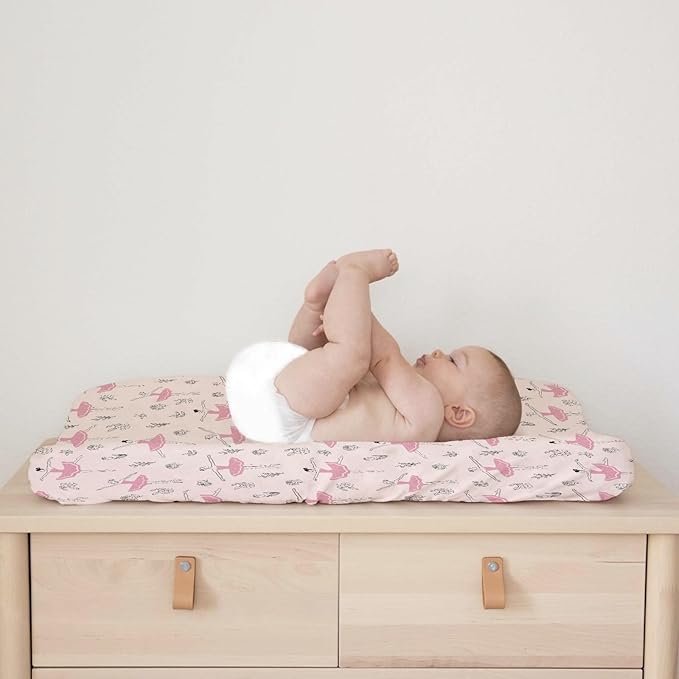 Pink Ballet Baby Changing Table Pad Covers for Girls 32''x16'' Ballerinas Dancing Fitted Diaper Change Table Sheets Dancer Ballet Girls Sports Soft Breathable Nursery Baby Changing Table Mats Pink