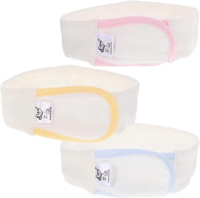 DOITOOL Adjustable Toddler Diaper Fixing Belts 3-Pack Soft Elastic Diaper Retaining Straps for Newborns and Toddlers Secure Fit Prevent Slipping Comfortable Waistband 15.74X2.36In