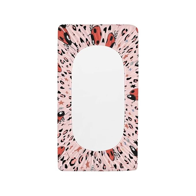 Ladybug Diaper Change Table Covers Leopard Print Changing Pad Cover for Baby for Newborn Easy to Install Changing Mat Sheet for All Season Gift for Friends