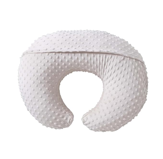 Nursing Pillow Cover Breastfeeding Pillow Cases Plush Dot Slipcover Pillow Sham (Beige)