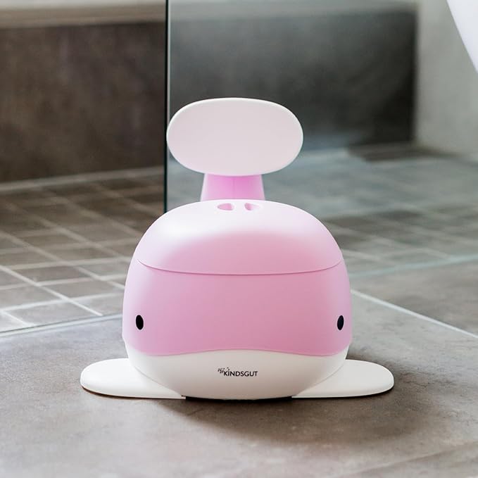 Kindsgut Whale Potty Training Toilet – Ergonomic Toddler Potty for Boys & Girls, Designed in Germany, Non-Slip & Easy Clean, Delicate Pink