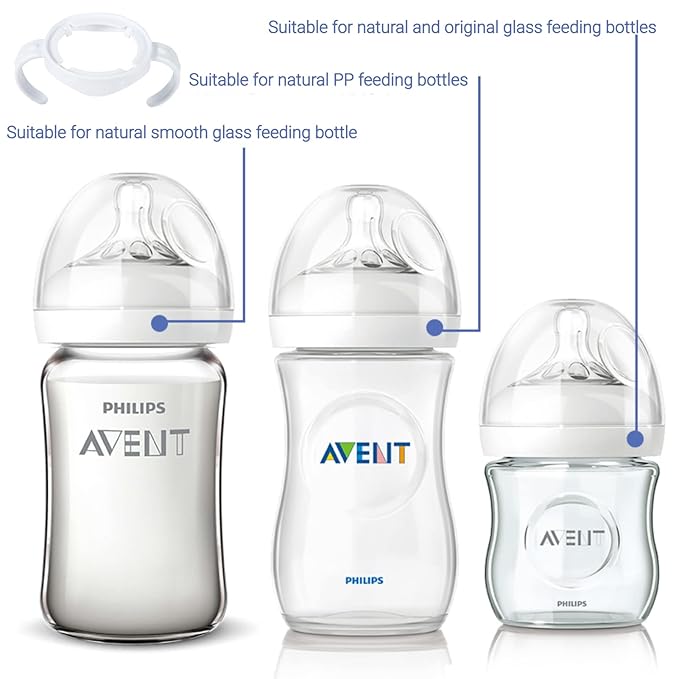 Feeding Bottle Handle, White Transitional Nursing Bottle Grip, Easy Grip Independent Standard Plastic Handle Feeding Baby Bottle Holder, for Baby Bottles, for Series
