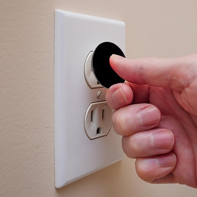 Pure Black Color Outlet Covers Baby Proofing Child Proof Plug Covers for Electrical Outlets Easy Install Outlet Plug Covers