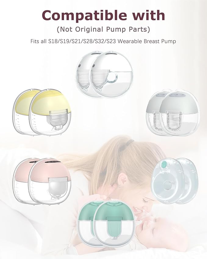 Wearable Breast Pump Accessories Replacement Parts Duckbill Valve Compatible with Mommed S18 S21, Lansinoh Discreet Duo Nuliie S32 Series Breast Pump
