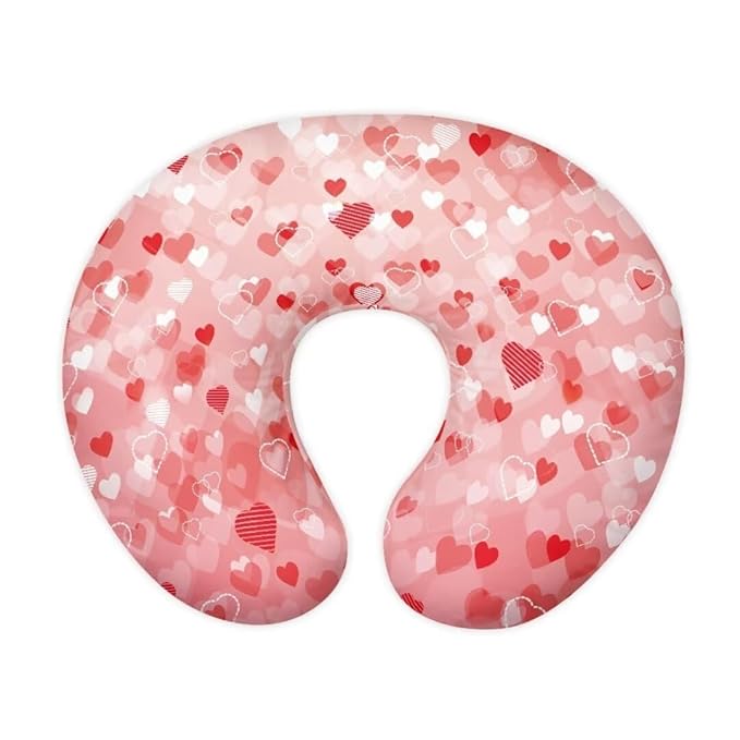 Jeiento Nursing Pillow Covers Valentine's Day Sweet Heart Breastfeeding Pillowcase Fits On Standard Infant Nursing Pillows Breathable & Skin-Friendly Pillow Slipcovers,Valentine's Day Gift for Wife