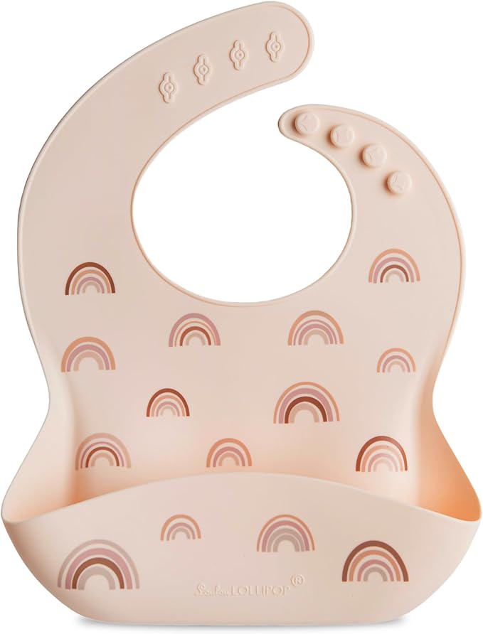 Loulou Lollipop Soft, Waterproof Silicone Feeding Bib for Babies and Toddlers