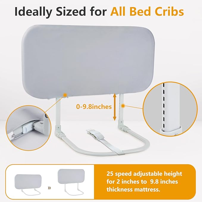 Portable Bed Rails for Toddler: Travel Baby Bed Rail Guards for Crib, Twin, Queen, Full, King Size Beds - Easy to Assemble, Safe Guard Bed Side Rail for Toddlers and Kids