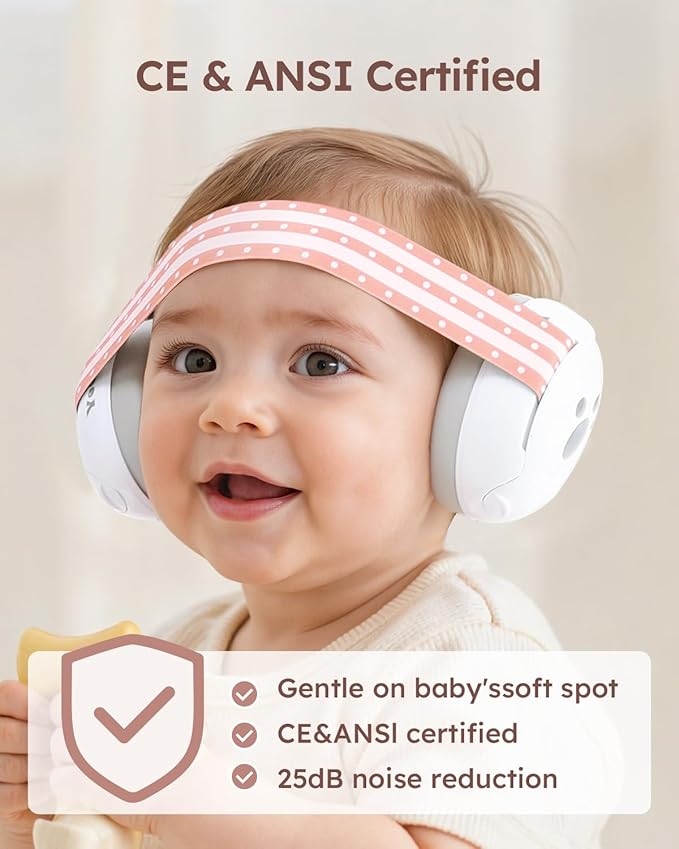 Yoofoss Baby Ear Muffs Noise Protection for Infants Up to 36 Months - Noise Cancelling Headphones for Ear Protection