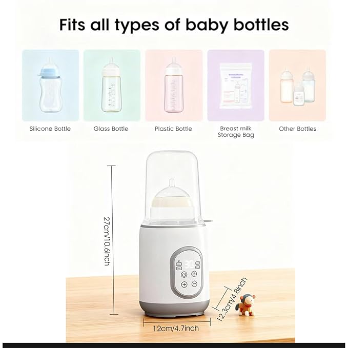 Bottle Warmer,Fast Baby Bottle Warmers for Breastmilk and Formula, with Timer, with Keep Warm, Heats Baby Bottles