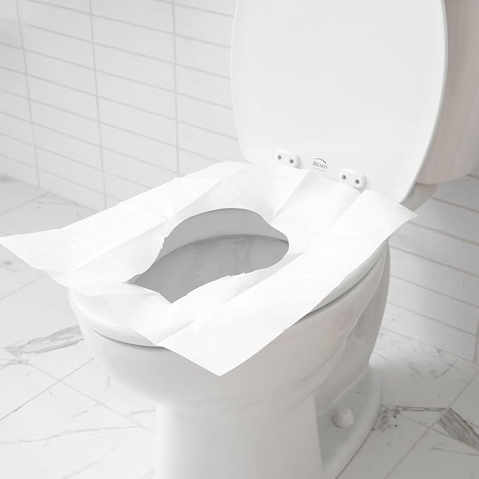 40 Pcs XL Extra Large & Thick Disposable Toilet Seat Covers Outdoor Travel Porta Potty (40)