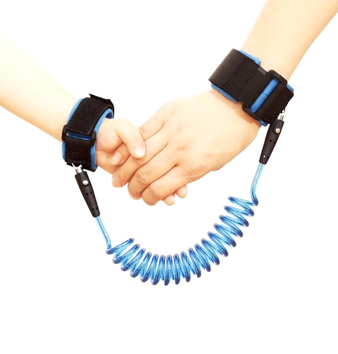 Xiaoyu 2 Colors Baby Anti-Lost Belt, 360 Degree Rotation, Child Walking Safety Toddler Harness, Blue & Orange, 1.5MM