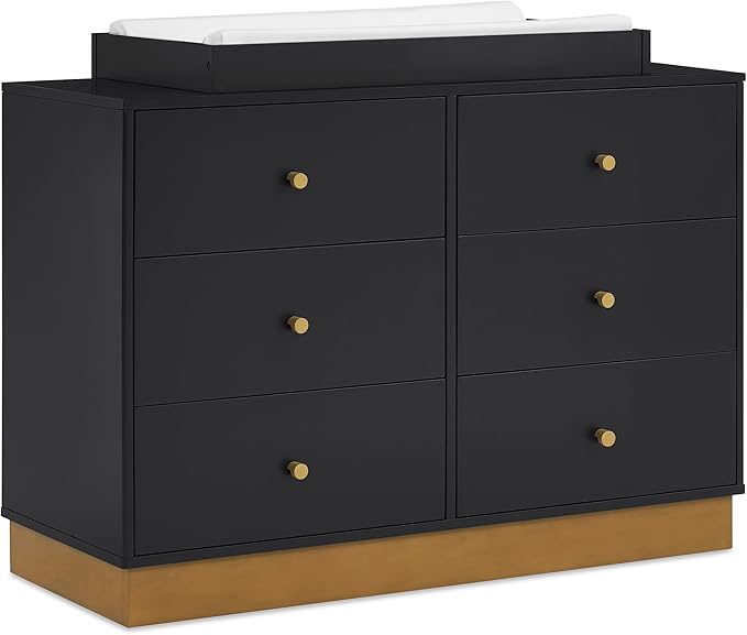 Delta Children Changing Top #W100810 - Greenguard Gold Certified, Midnight Grey