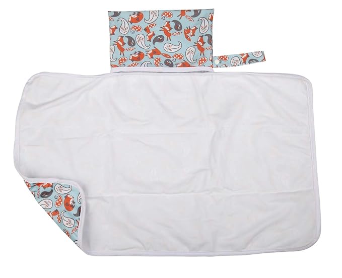 Baby Diaper Changing Mat Pad Portable Foldable Washable Compact Travel Nappy Waterproof Play Mat 30inx18.5in (Paisley Fox)