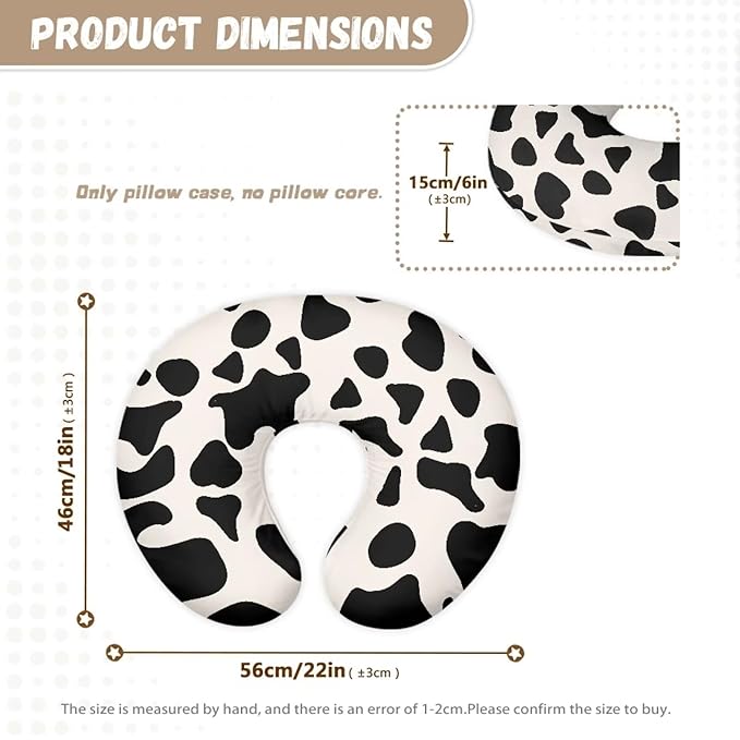 Classic Cow Stripes Pattern Breastfeeding Pillow Slipcover for Baby Breastfeeding Slipcover Infant Newborn Nursery Bottle Pillowcase Baby Essentials