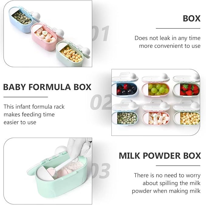 Toddmomy Home for Outdoor S Food Baby Container Dispenser Milk Formula Holder Travel Leak-Proof Portable