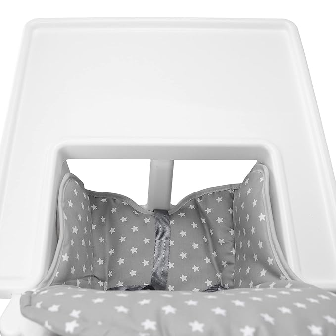 Twoworld High Chair Cushion for IKEA Antilop Highchair, Baby High Chair Seat Cover Liner Mat Pad Cushion for IKEA Antilop High Chair (Fashion Gray)
