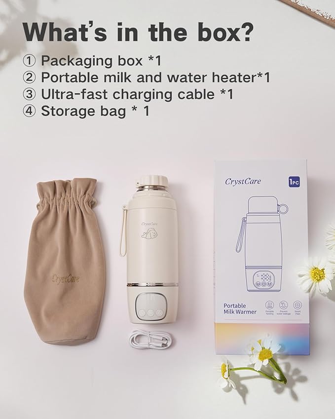 Portable Bottle Warmer for Travel - Fast Heating Breast Milk & Formula Warmer with 16,000mAh Battery, Electric heaters for Babies' Bottles,Baby Bottle Warmer for Car, Airplane（Puppy）
