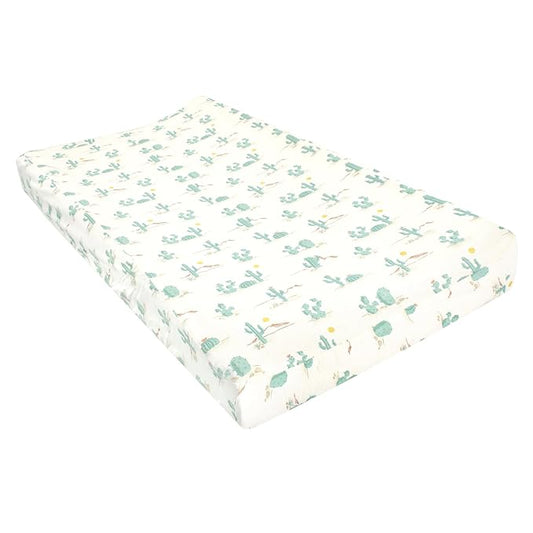 Hudson Baby Unisex Baby Changing Pad Cover, Desert Cactus, One Size