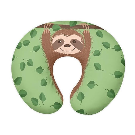 Forchrinse Funny Sloth Nursing Pillow Cover for Girls Princess Nursing Pillow Slipcover for Breastfeeding Moms,Easy to Care