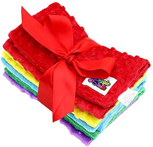 Baby 5 Pack Minky Dot Burp Cloths - Rainbow