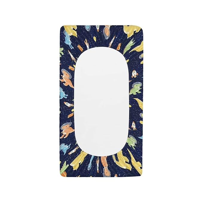 Dinosaur Print Diaper Change Table Covers for Baby Soft Cartoon Changing Pad Cover for Baby Washable Cradle Mattress Sheets for Nursery