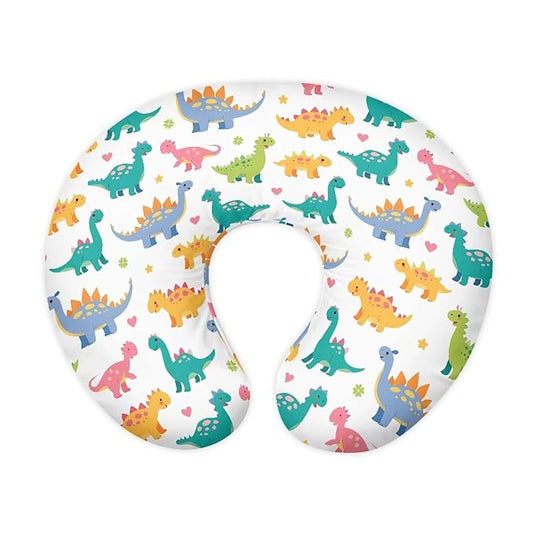 Colored Dinosaur Nursing Pillowcase Stretchy Removable Nursing Covers for Breastfeeding Pillows Ultra Soft Newborn Feeding Pillow Cover Easy to Use and Dustptoof