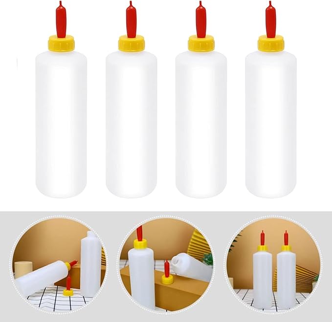 Goat Nipple and Bottles Set, 4PCS Small Animal Milk Drink Nipple and 400 ml Lamb Feeding Bottle Kit for Feeding Sheep Goat Lamb Puppy(4 Bottles& 12 Nipples)